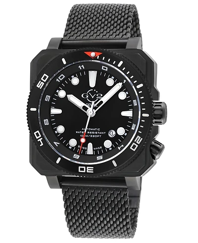 GV2 by Gevril Men's Xo Submarine Swiss Automatic Ip Mesh Band Watch