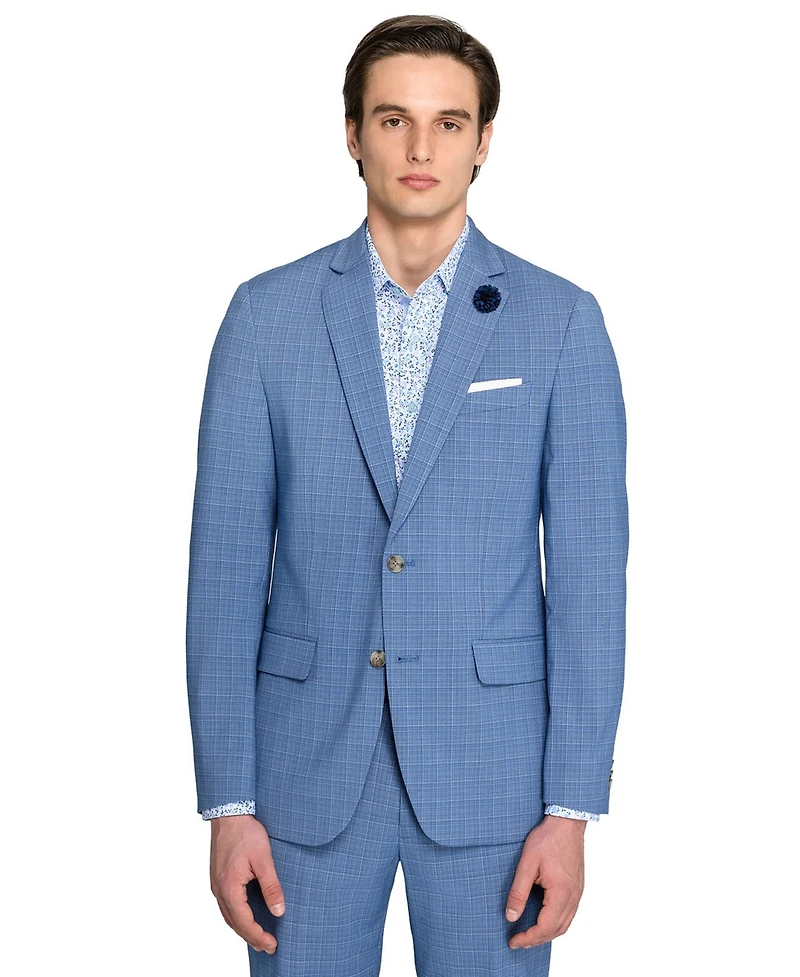 Con.Struct Men's Ceremony Satin Checkerboard Flower Lapel Pin, Created for Macy's