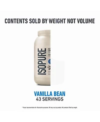 Isopure Low Carb Protein, Naturally Sweetened Vanilla Powder, 3 lb