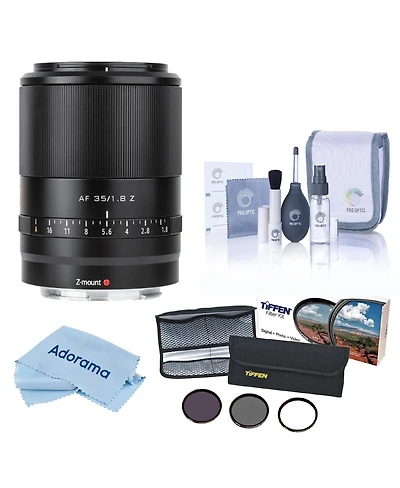 Viltrox Af 35mm f/1.8 Stm Lens for Nikon Z, Bundle with 55mm Essentials Filter Kit, Cleaning Kit and Cleaning Cloth