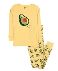 Leveret Toddler Girls Matching Family Two-Piece Cotton Long Sleeve Shirt and Pants Pajama Set