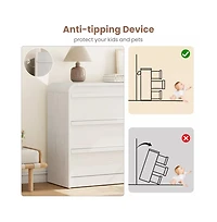 gaomon Arched 6 Drawer Dresser, Modern Wood Storage Chest with Curved Design