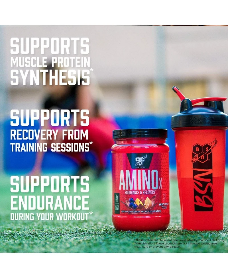 Bsn Amino X Muscle Recovery and Endurance Powder with BCAAs, 10 Grams of Amino Acids, Keto Friendly, Caffeine Free, Flavor: Grape, 30 servings