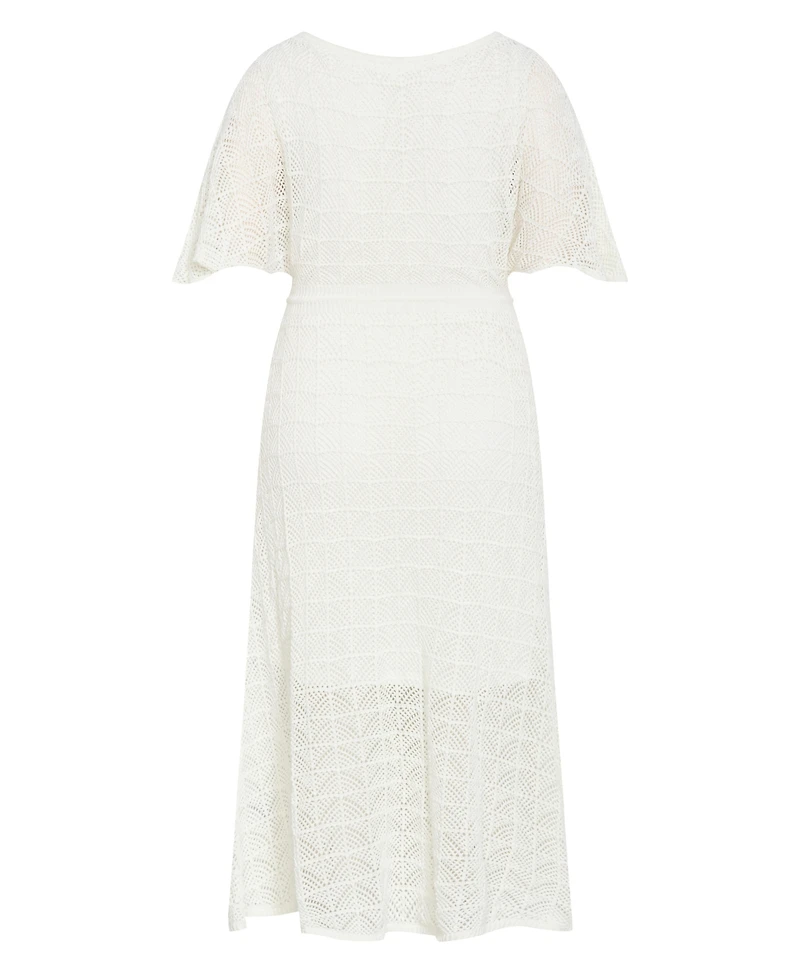 City Chic Women's Cassie Crochet Knit Dress