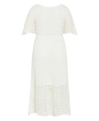 City Chic Women's Cassie Crochet Knit Dress