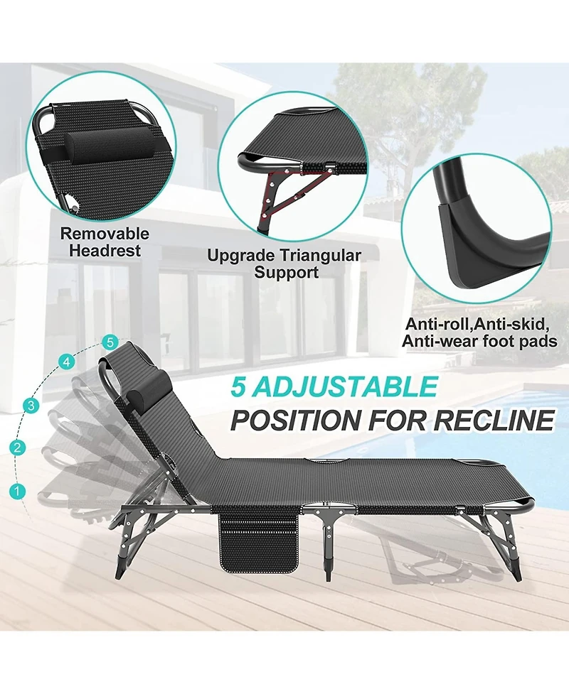 Aboron Heavy Duty 3-in-1 Folding Camping Cot with Mattress and Carry Bag. 75"x27" 1200D Double-Layer Bed for Home, Office, or Travel
