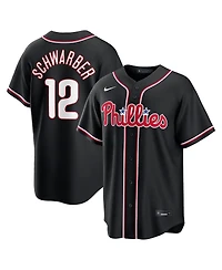 Nike Men's Kyle Schwarber Black Philadelphia Phillies 2026 Replica Fashion Jersey