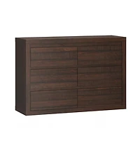 gaomon 6 Drawer Modern Wooden Dresser with Handleless Design, Wide Storage Chest for Bedroom Living Room Entryway