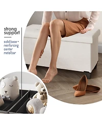 Nestl Inch Ottoman Storage Bench with Bins