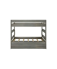 Max and Lily Solid Wood Modern Farmhouse Twin over Bunk Bed with Trundle