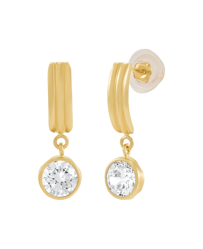 Macy's Created White Sapphire Earrings (2 ct. t.w.) in 10k Yellow Gold