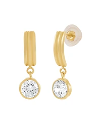 Macy's Created White Sapphire Earrings (2 ct. t.w.) in 10k Yellow Gold