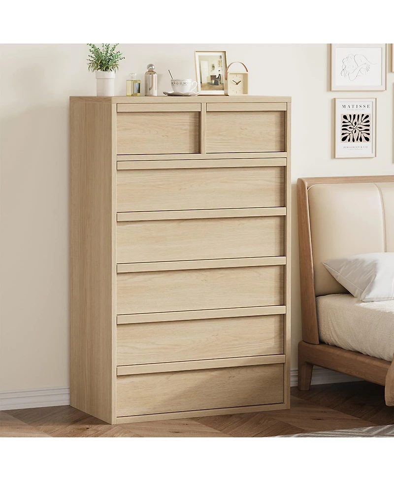 gaomon 7 Drawer Dresser for Bedroom, Freestanding Wooden Chest Storage