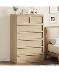 gaomon 7 Drawer Dresser for Bedroom, Freestanding Wooden Chest Storage