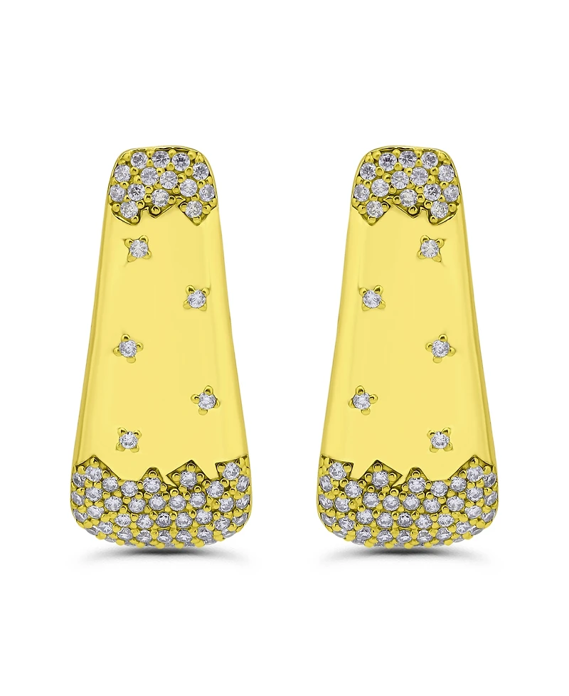 Christian Siriano New York 14k Gold-Plated Sprinkle Pave Post Earrings