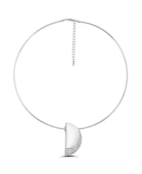 Christian Siriano New York 14k Gold-Plated Half Circle Shape Slide Hardwire Collar Necklace