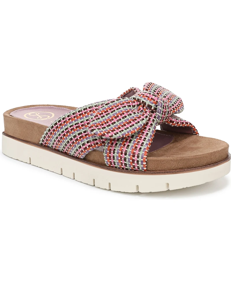 Sam and Libby Women's Astrid Bow Platform Footbed Sandals