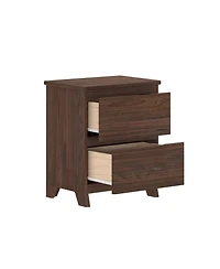 Max & Lily Solid Wood Farmhouse Nightstand with 2 Drawers