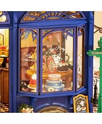 Robotime Dollhouses, Diy Miniature Dollhouse with Leisure Time Tea Theme, Gift for Adult Kids, 9.45"6.1"7.09