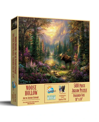 SunsOut Moose Hollow 500 piece Jigsaw Puzzle for Adults