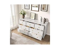 gaomon 7 Drawer Tall Dresser for Bedroom, Modern Freestanding Wood Storage Chest of Drawers