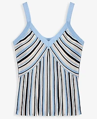 I.n.c. International Concepts Women's Multi Stripe V-Neck Sweater Tank Top, Macy's Exclusive