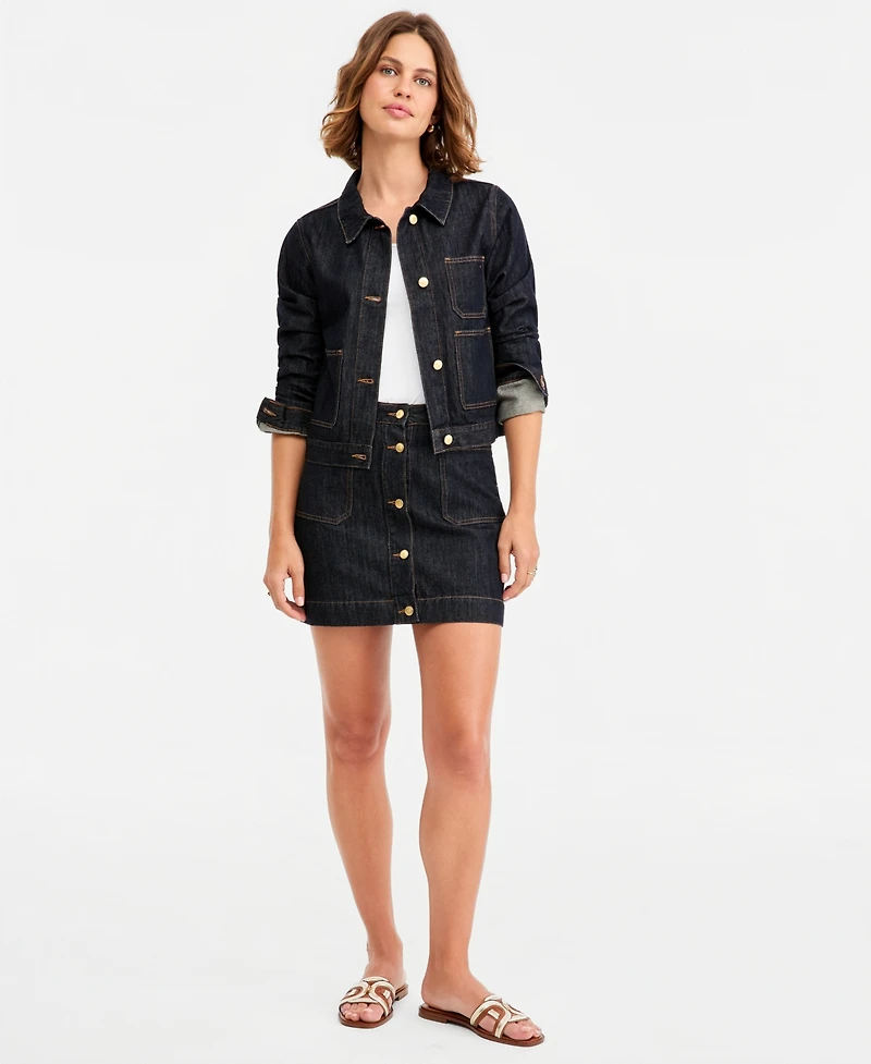 Tommy Hilfiger Women's Cotton Collared Denim Jacket