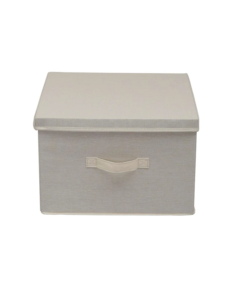 Household Essentials Square Storage Box With Lid, 15"x15"x10"