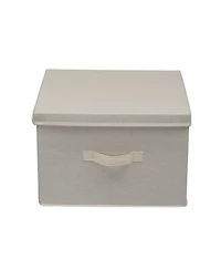 Household Essentials Square Storage Box With Lid, 15"x15"x10"