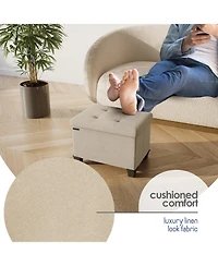 Nestl Inch Ottoman Storage Bench with Bins