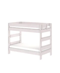 Max and Lily Twin over Bunk Bed, Farmhouse Solid Wood Beds for Kids, Driftwood