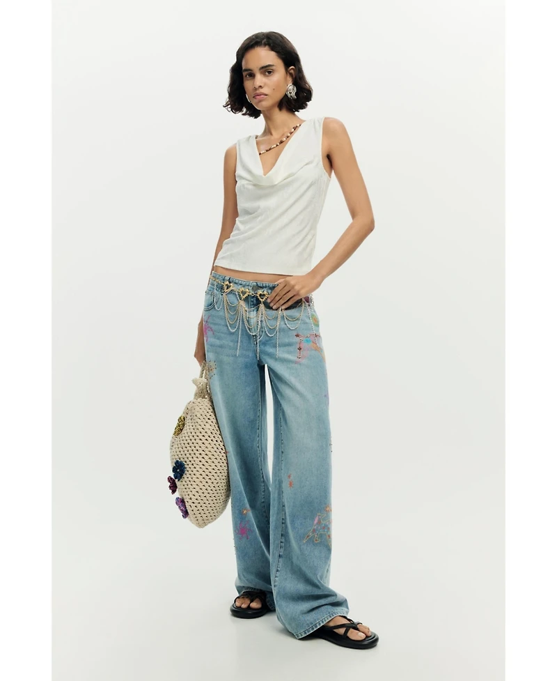 Desigual Women's Draped sleeveless t-shirt