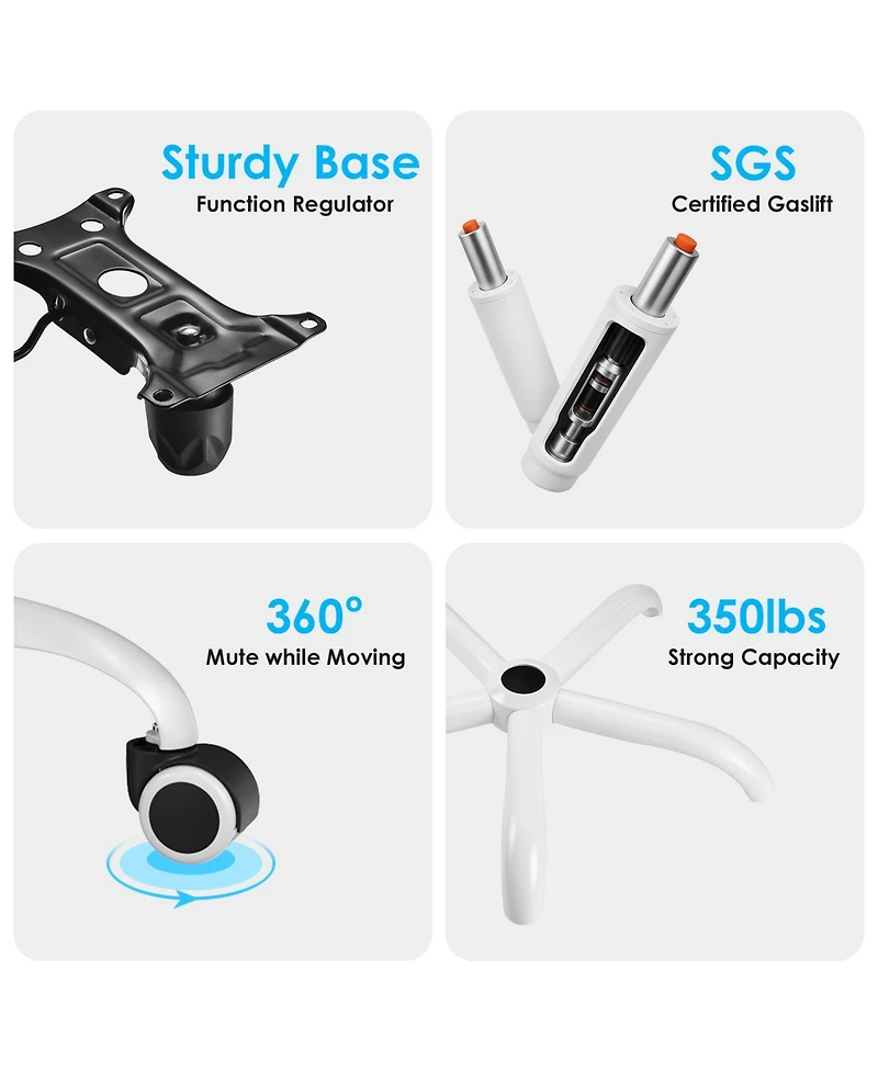 flynama Mesh High Back Office Chair with Headrest,Ergonomic Swivel Chair