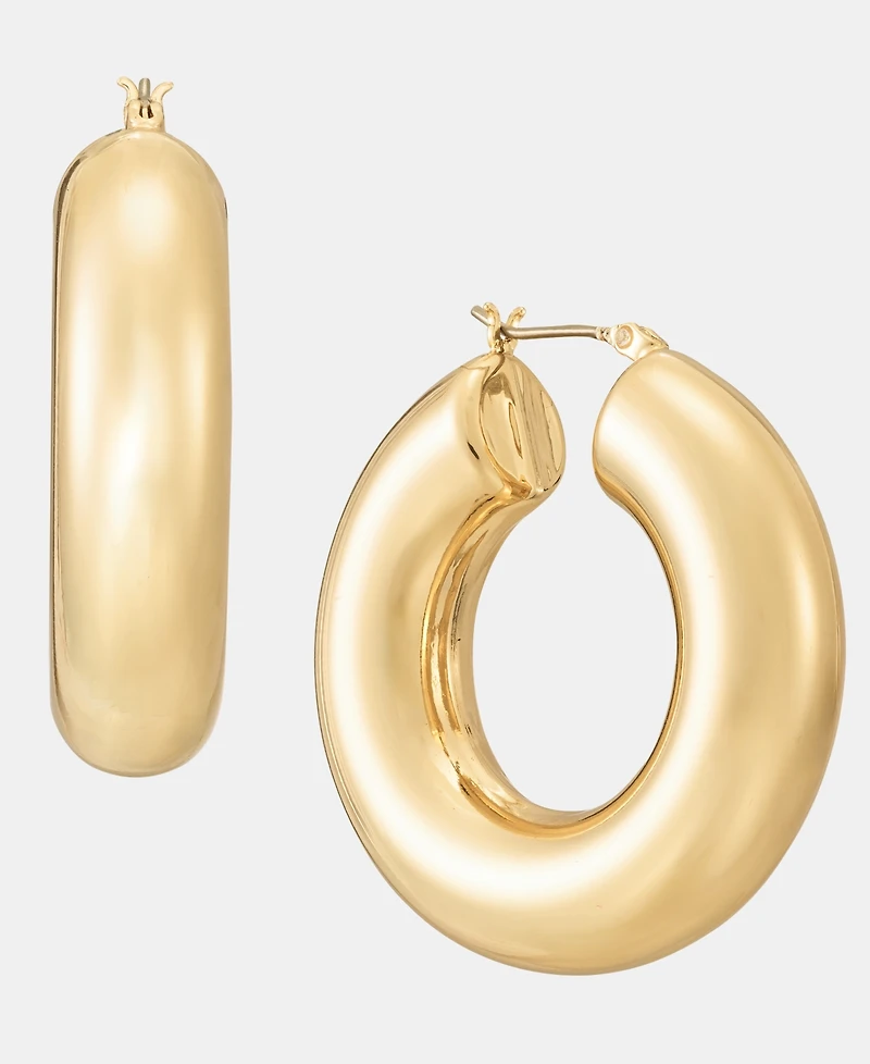 Dkny Medium Thick Hoop Earrings, 1.6"