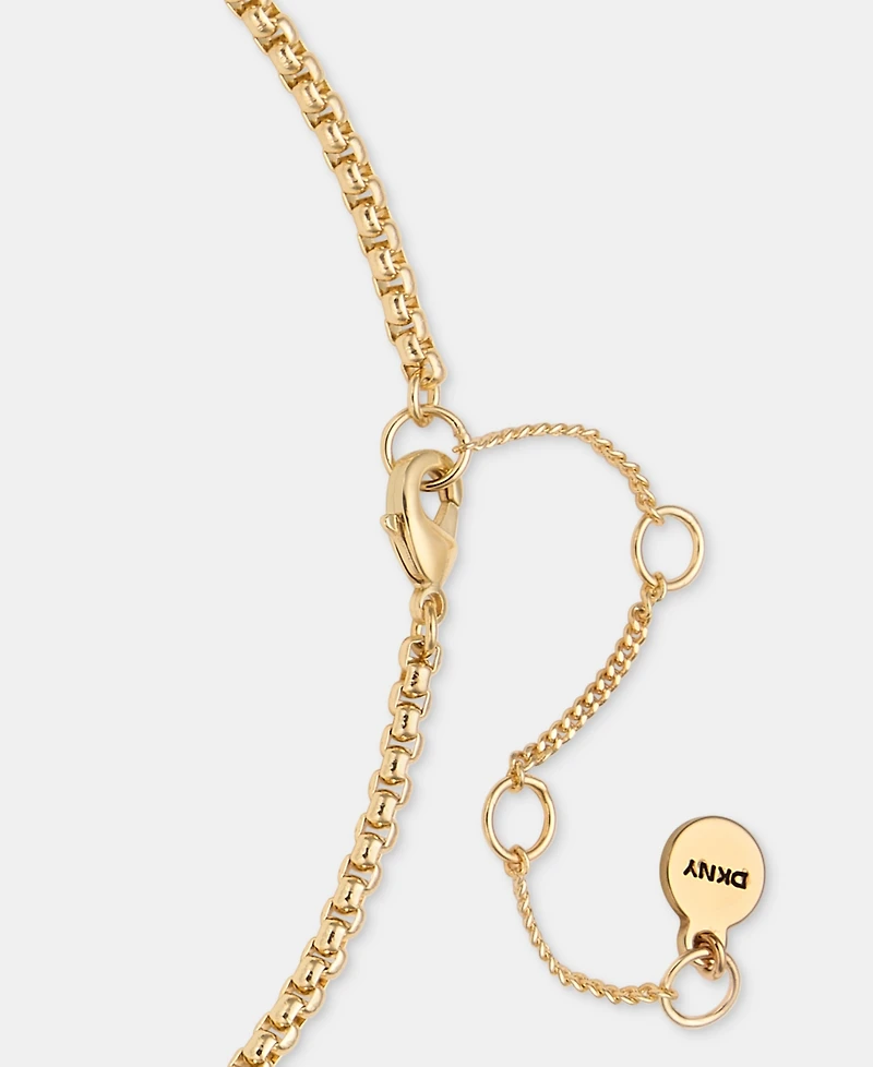 Dkny Puffy Rondelle Bead Statement Necklace, 16" + 3" extender