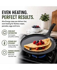 Alva Energy 11" Ceramic Nonstick Griddle Pan - Restaurant-Quality Results, Zero Chemicals