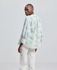 Reistor Women's Relaxed-fit Shirt with Drawstring Animal Print