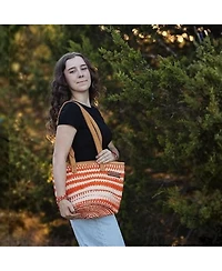 Sawa Sawa Harvest Glow Handmade Sisal Medium Tote Purse
