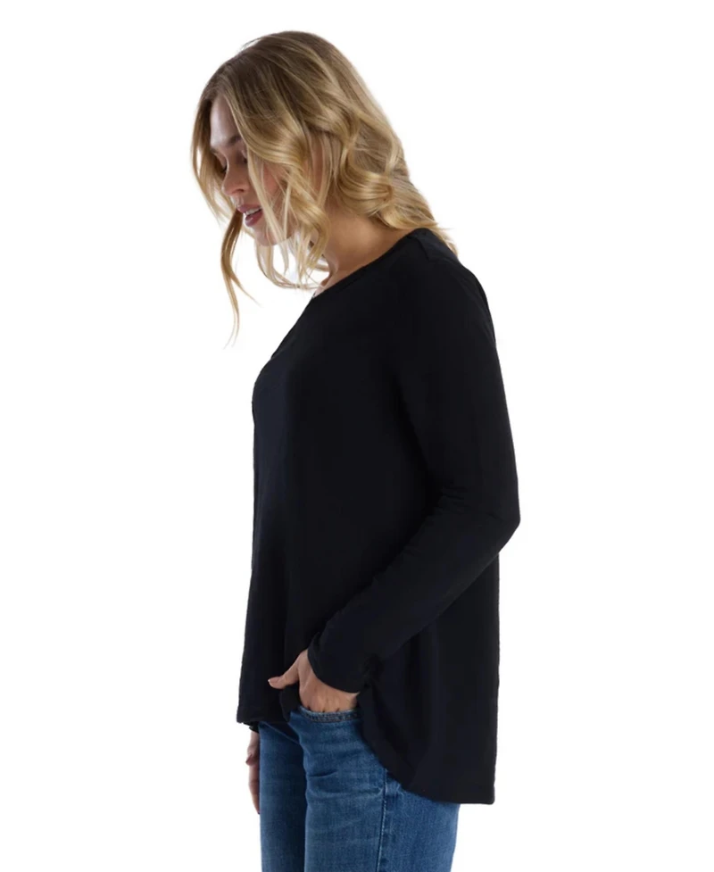Wilt Clothing Women's Wide Neck Long Sleeve Tee