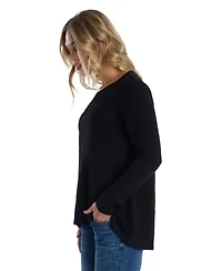 Wilt Clothing Women's Wide Neck Long Sleeve Tee