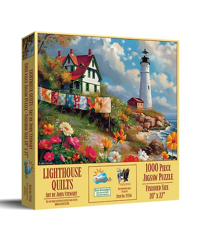 SunsOut Lighthouse Quilts 1000 piece Jigsaw Puzzle for Adults
