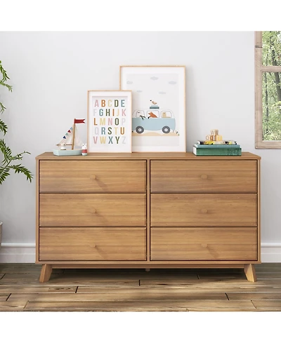 Max and Lily Solid Wood 6 Drawer Dresser