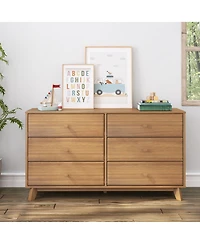 Max and Lily Solid Wood 6 Drawer Dresser