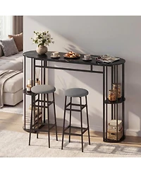 Slickblue Modern Bar Stools Set of 2 with Metal Frame and Footrest, Counter Height Seating