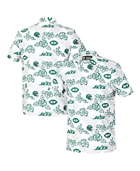 Reyn Spooner Men's White New York Jets Pua Performance Game Day Polo Shirt