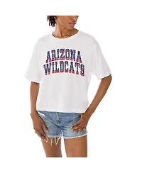 Gameday Couture Women's White Arizona Wildcats Claim to Fame Boxy Cropped T-Shirt