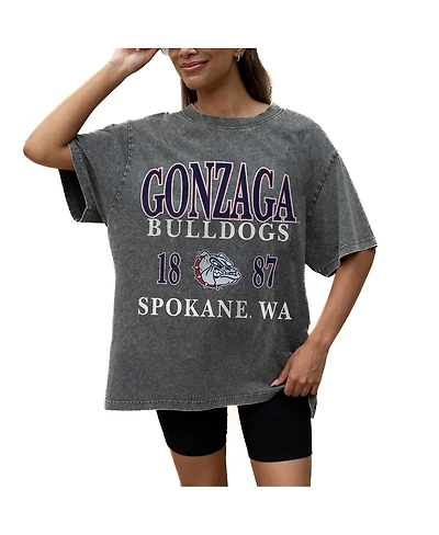 Gameday Couture Women's Grey Gonzaga Bulldogs Oversized Snow Wash T-Shirt