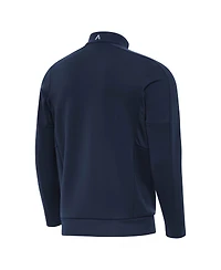 Antigua Men's Navy Michigan Wolverines 2026 Ncaa Basketball National Champions Generation Quarter-Zip Pullover Sweatshirt