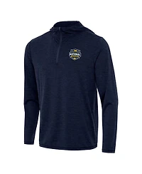 Antigua Men's Navy Michigan Wolverines 2026 Ncaa Men's Basketball National Champions Tidy Quarter-Zip Hoodie