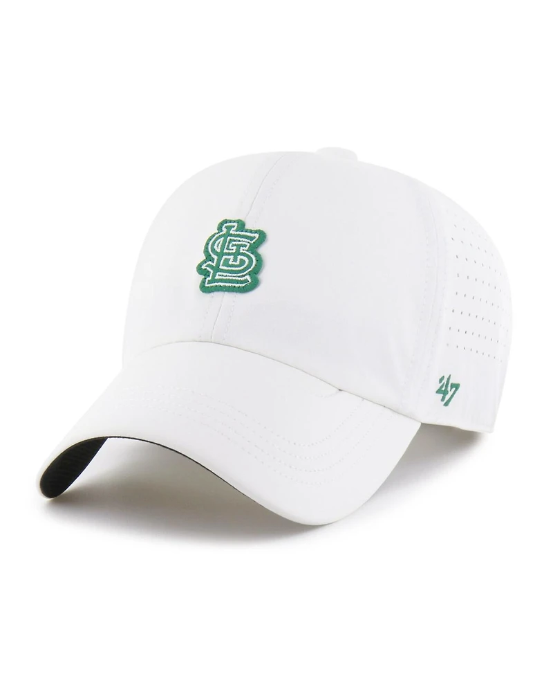 '47 Brand Men's White St. Louis Cardinals Elevated Greens Clean Up Adjustable Hat